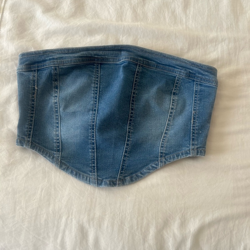 Denim Corset Top.. never worn